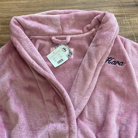 CAROLE HOCHMAN | “Kara” personalized dusty pink velour robe - Picture 4 of 5